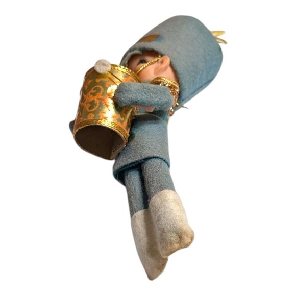 VTG Felt Pixie Elf Boy Drummer Christmas Ornament JAPAN Hanging Decor - Picture 7 of 7